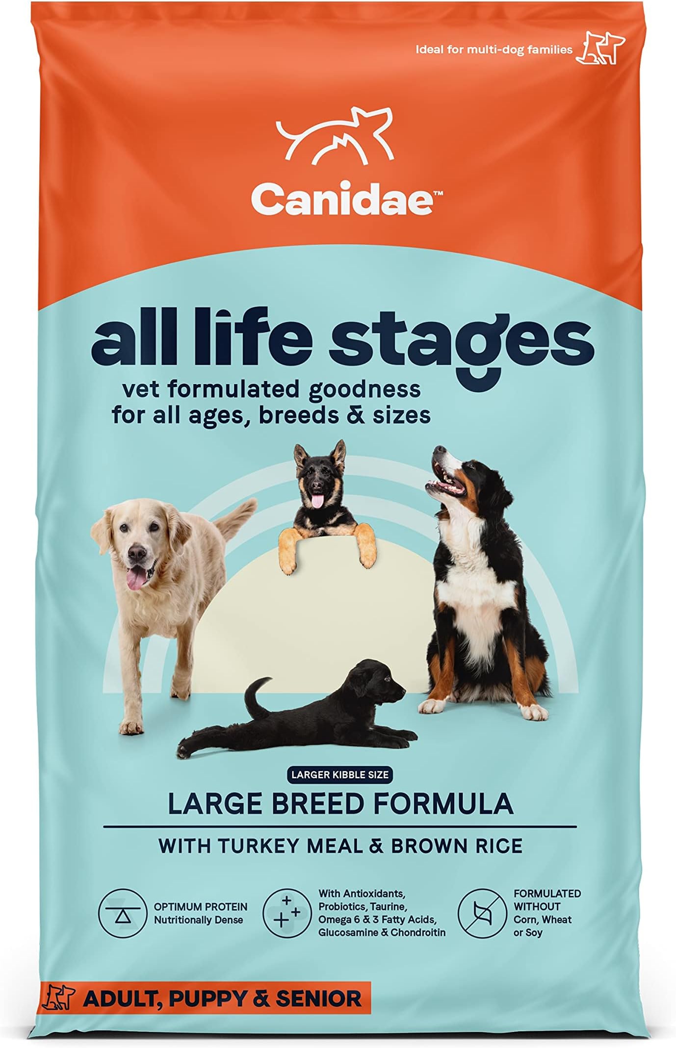 CANIDAE? All Life Stages Large Breed Formula with Turkey Meal & Brown Rice Dog Dry 27 lb.