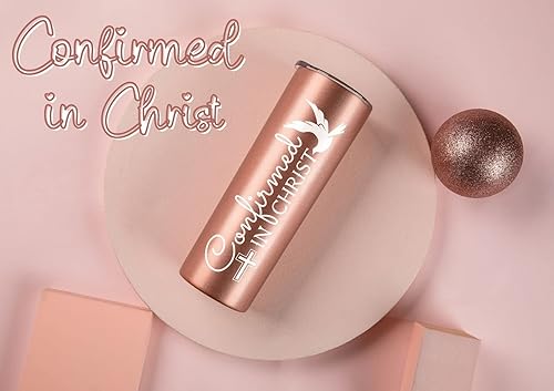 Miniatura 4 de Onebttl Regalos de confirmación para niñas adolescentes, vaso delgado – Vaso de acero inoxidable con aislamiento al vacío de doble pared de 20 onzas