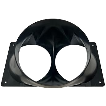 Antminer S19 T19 S17 T17 Double Fan Shroud 6 Inch Outlet to 2X 4 Inch Round ASIC Miner Air Cooling Duct 2X 120mm USA Made 10