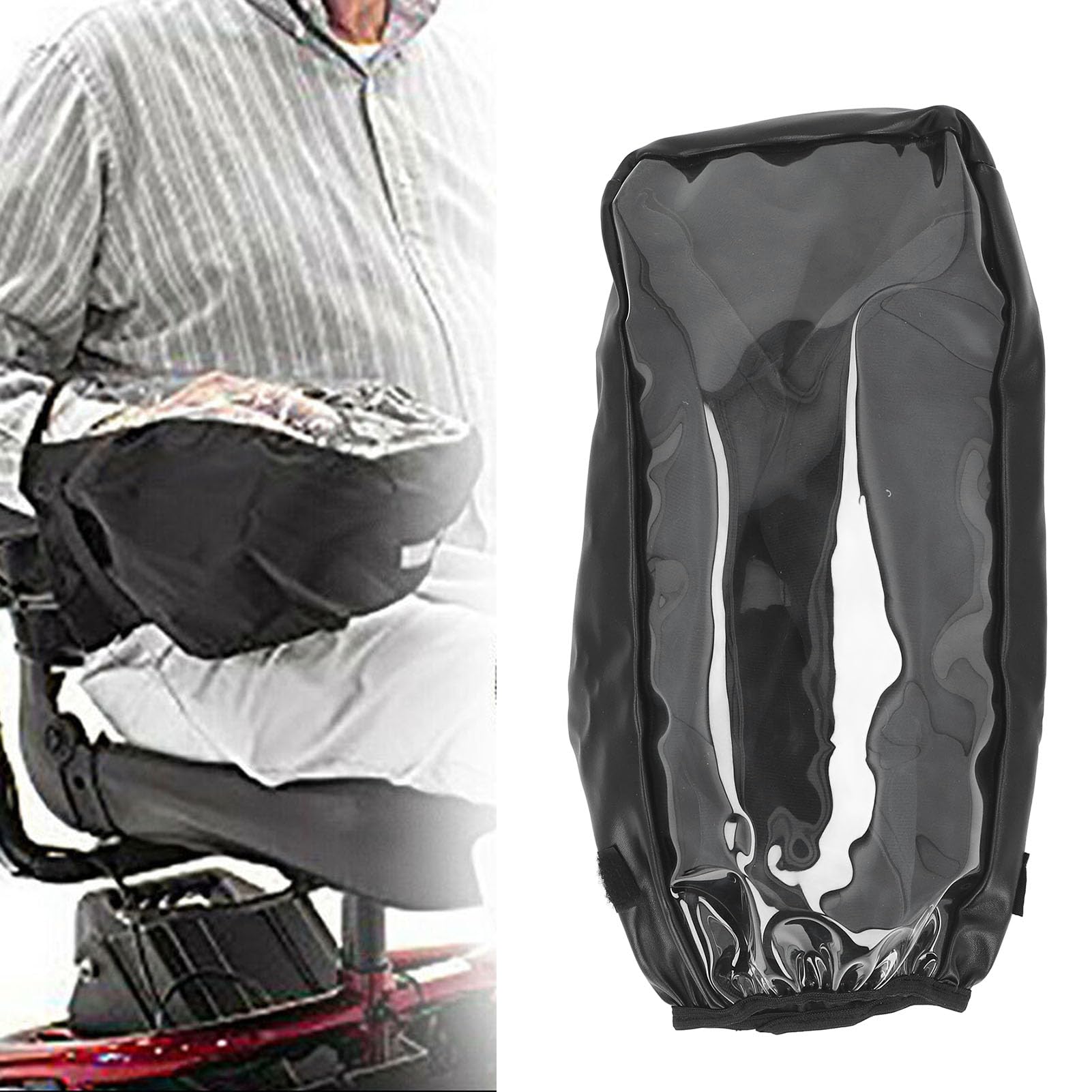 Water Resistant Power Wheelchair Joystick Cover, Electric Wheelchair Controller Sleeve, Wheelchair Armrest Protection with Adjustable Strap, Oxford Fabric, 35x15cm, Simple to