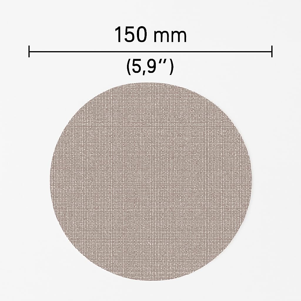FANZWORK Lot de 30 Disques Abrasifs en Maille Ø 150 mm (15 x Grain 80, 15 x Grain 120) – Compatibles avec Toutes les Ponceuses Excentriques Ø 150 mm.
