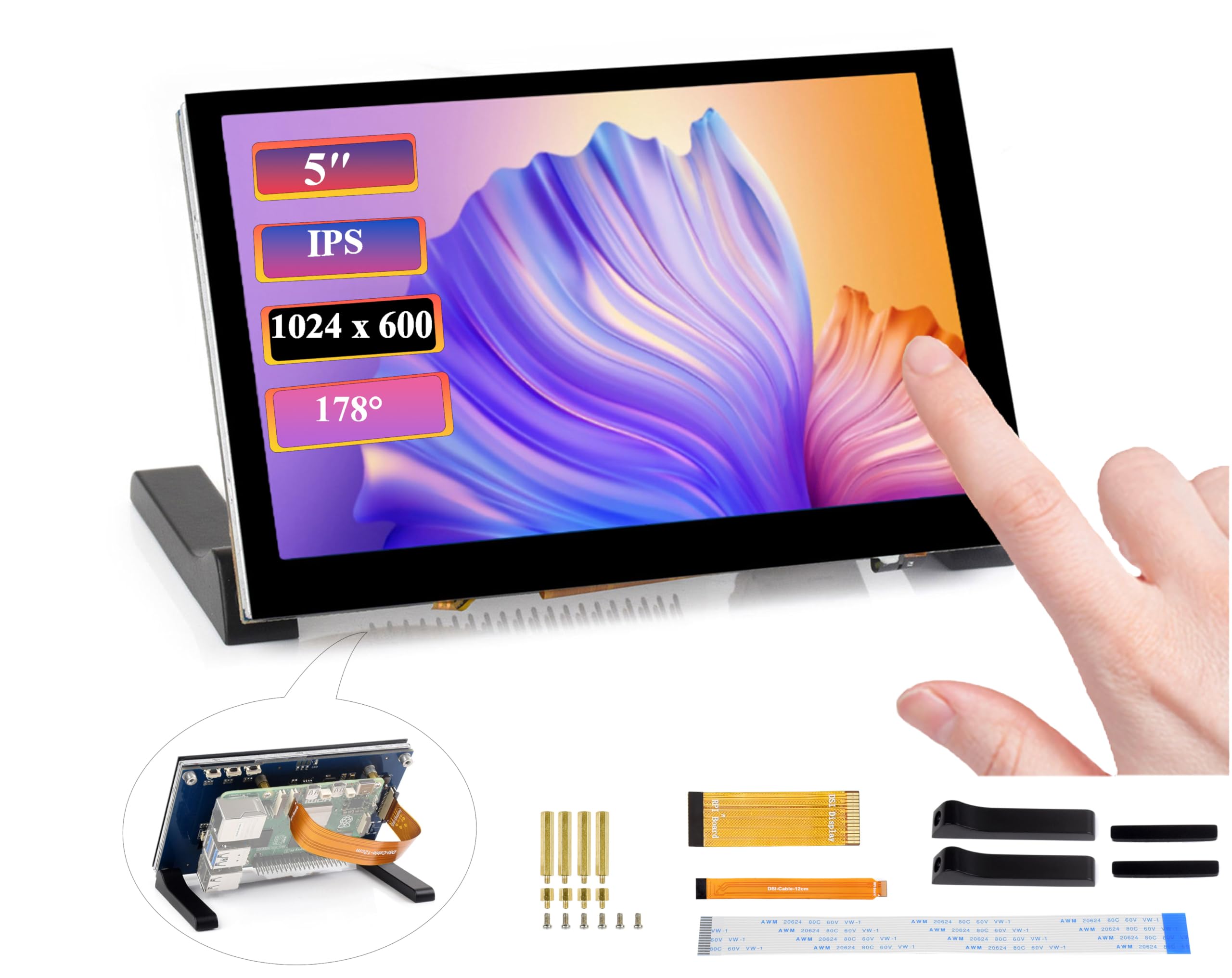 5inch DSI LCD 5-Point Capacitive Touch Screen Monitor for