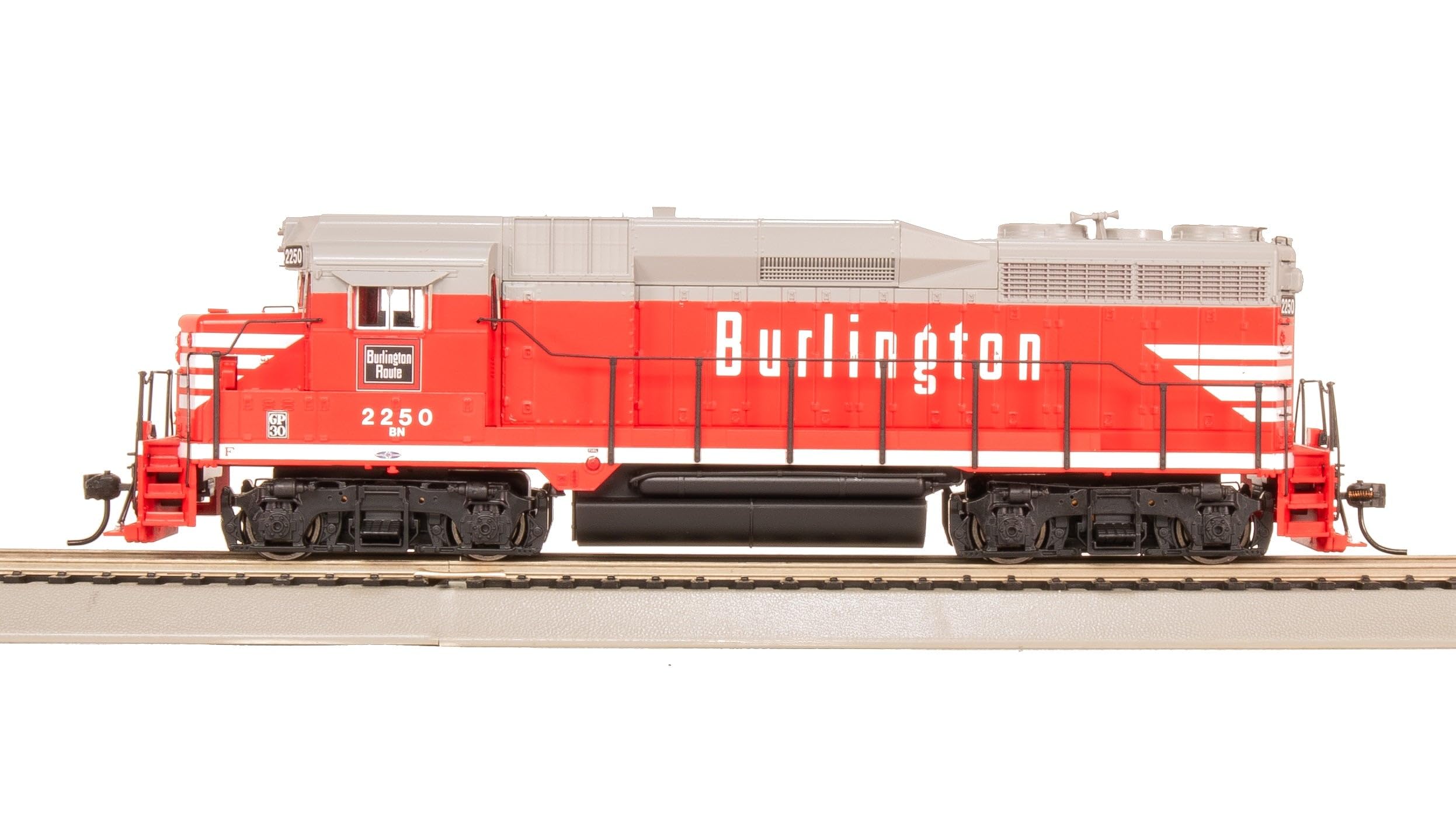 Broadway Limited 9152 EMD GP30, BN 2250, Chinese Red w/BN Patch, No-Sound/DCC-Ready, HO Scale