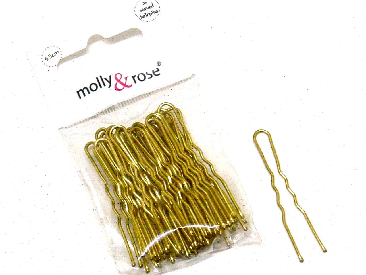 La Peach Fashions Ladies Regular Hair Styling Hair Pins Bobby Pins Kirby Grips Bun Pins Waved Hair Pins Size 45 mm (Blonde)