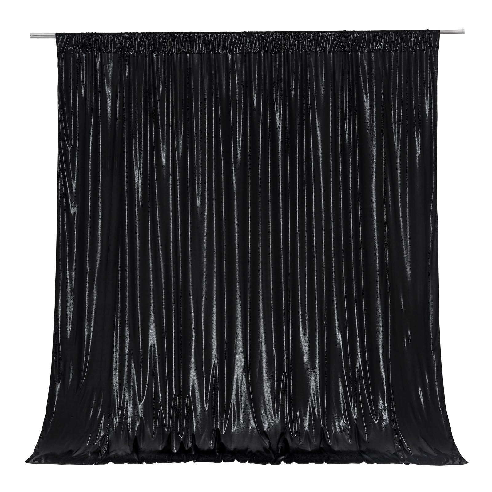 Eternal Beauty Sfondo nero glitterato 305 x 305 cm, senza pieghe, con paillettes scintillanti, sfondo fotografico, tenda scintillante per feste, compleanni, matrimoni, banchetti (3 x 3 m)