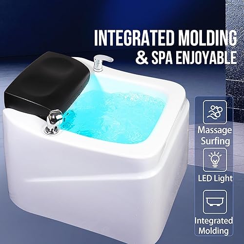 Miniatura 5 de Baño de pies de masaje acrílico spa de pies calentado lámpara colorida baño de pies Pedicura Spa de pies Ajuste caliente y frío Tazón de pedicura