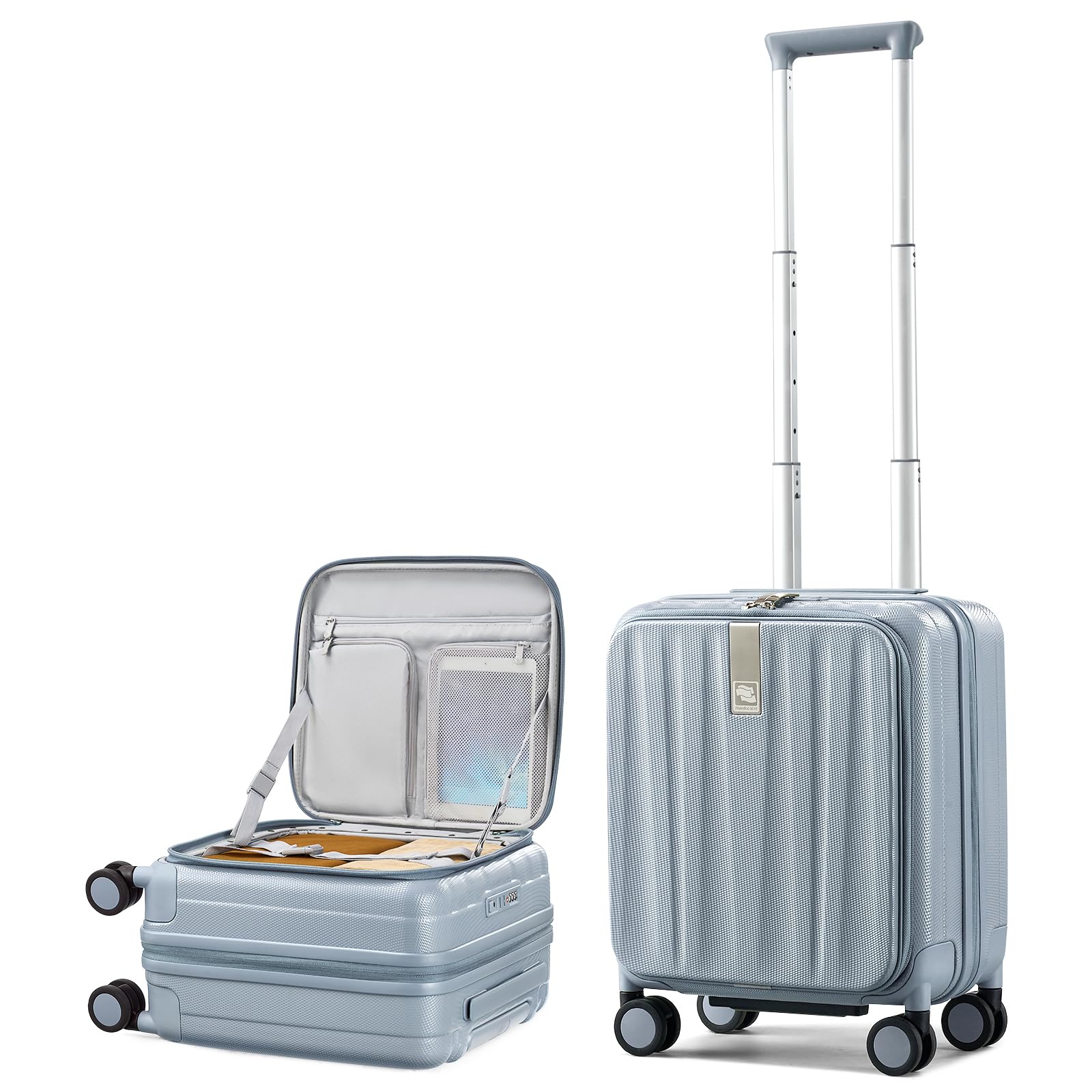 Hanke Top Opening Carry-On - Expandable 16 Inch Airline Approved Spinner