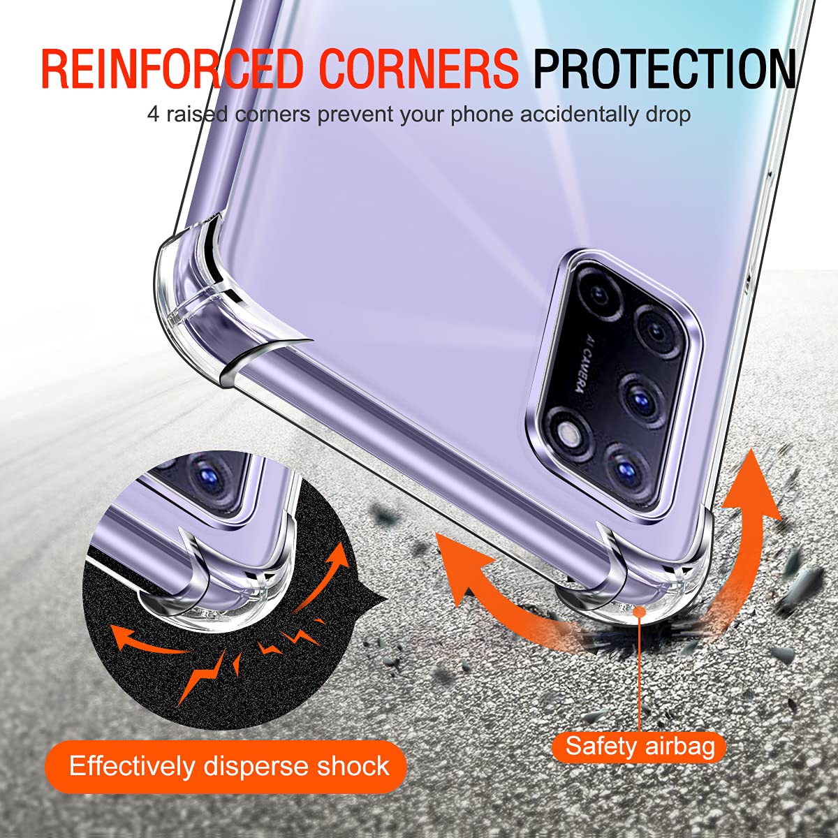 Per OPPO A94 5G COVER CUSTODIA SILICONE TRASPARENTE + PELLICOLA VETRO