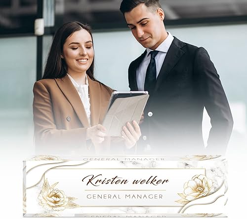 Miniatura 6 de Placa de nombre de escritorio personalizada, placas de nombre personalizadas para escritorios, placa de identificación acrílica personalizada para