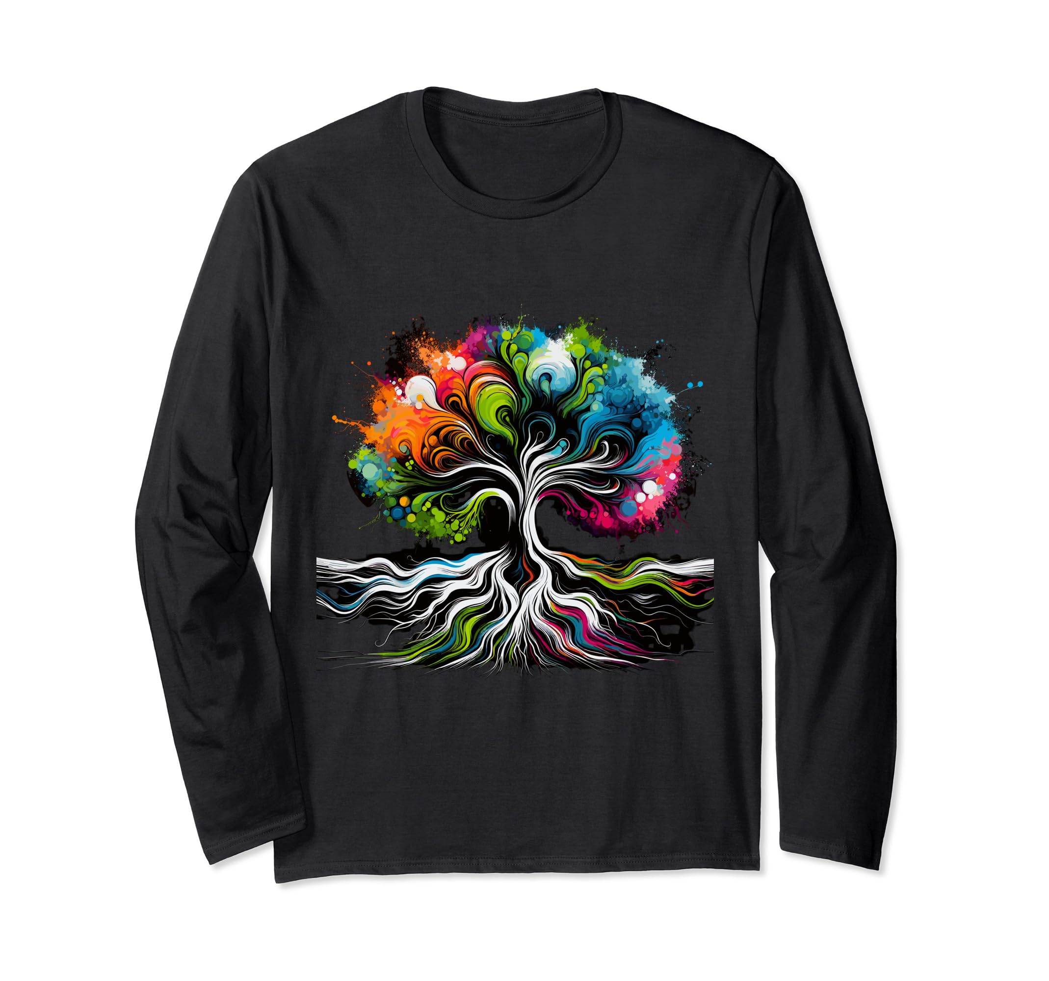 Eco Harmony Spectrum - Vibrant Sustainability Vector Long Sleeve T-Shirt
