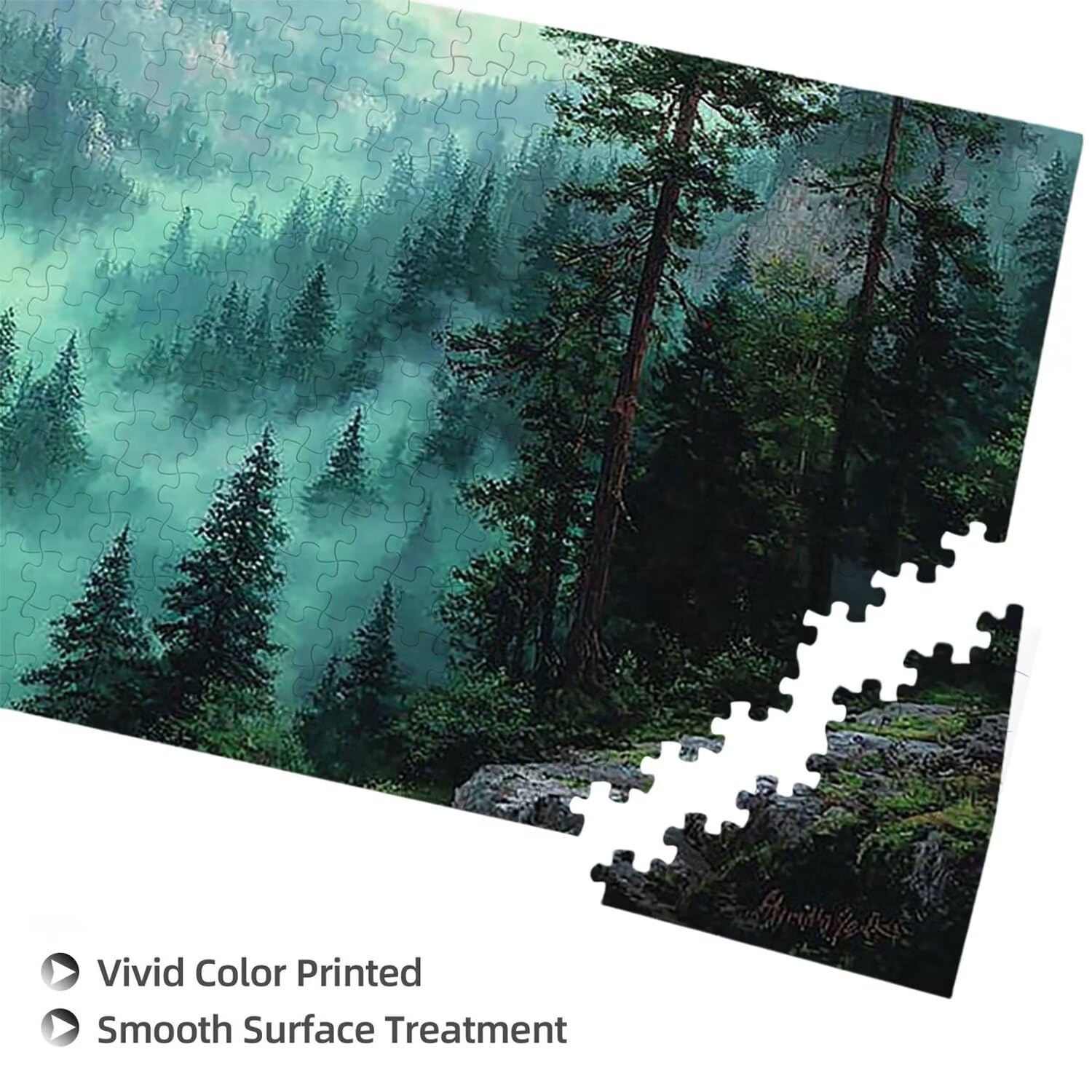 Drewniane puzzle dla dorosłych 1100 sztuk | las | Zabawki edukacyjne | Puzzle dla dorosłych i dekoracje rodzinne | Rozmiar 87 x 42 cm | Prezent dla dorosłych | Prezenty świąteczne x-809