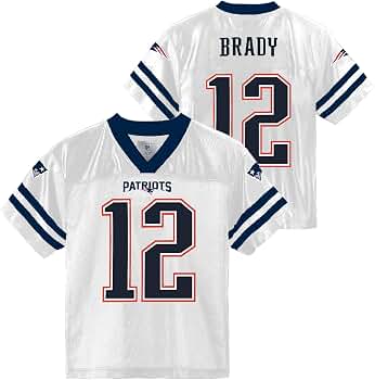 Amazon.com: Tom Brady New England Patriots #12 White Kids Youth 8