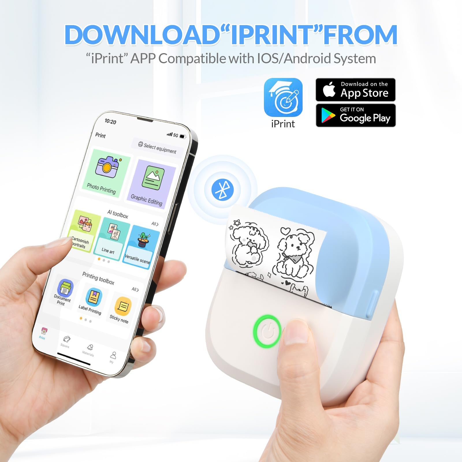 Stampante Termica Portatile Mafiti - Senza Inchiostro, Bluetooth Per Smartphone - Foto 4