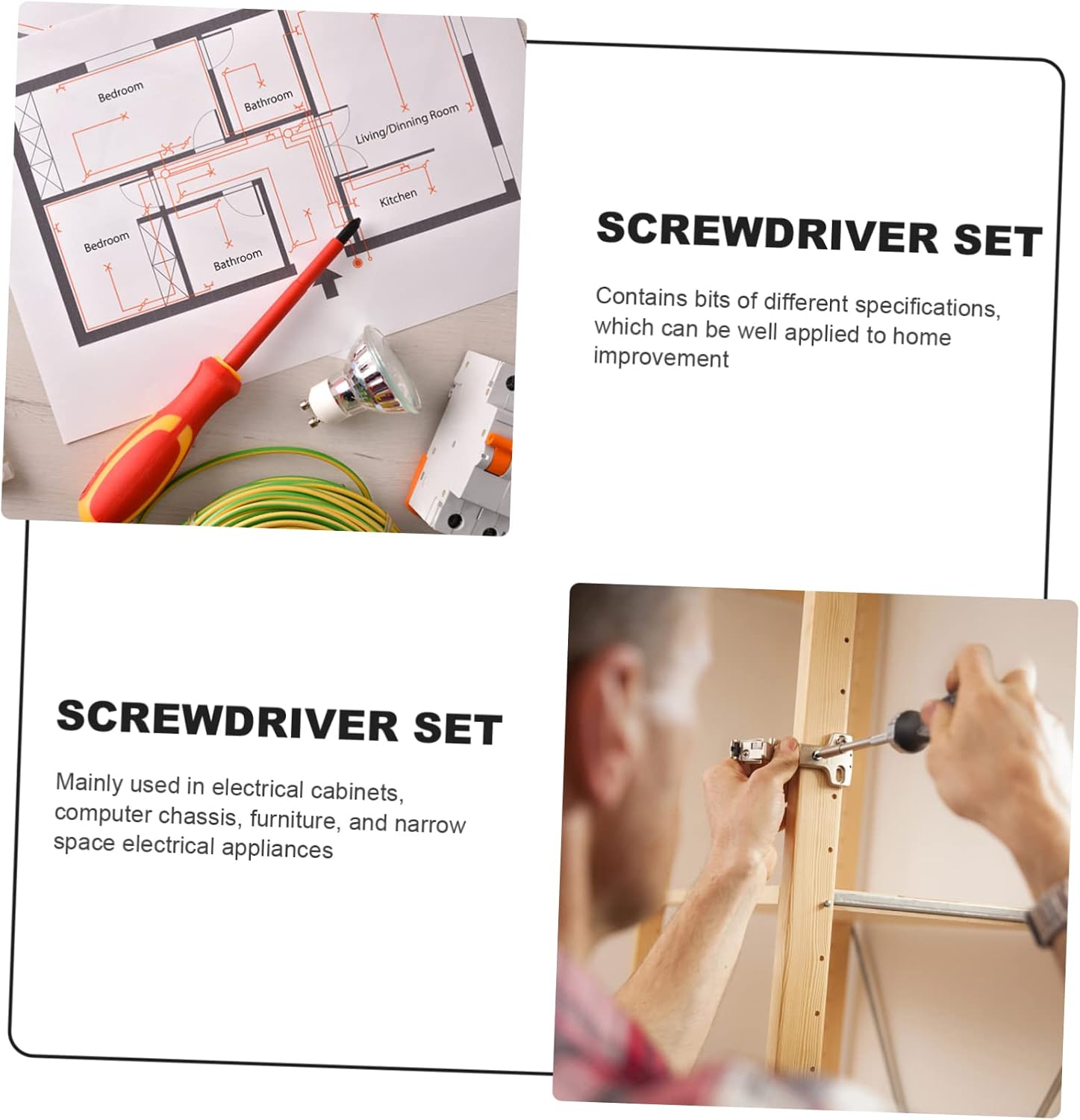 NUOBESTY 1 Set Flexible Shaft Screwdriver Bit Electric Drill Versatile Hand Drill Extension Kit for Tight Spaces and Hardware Repair