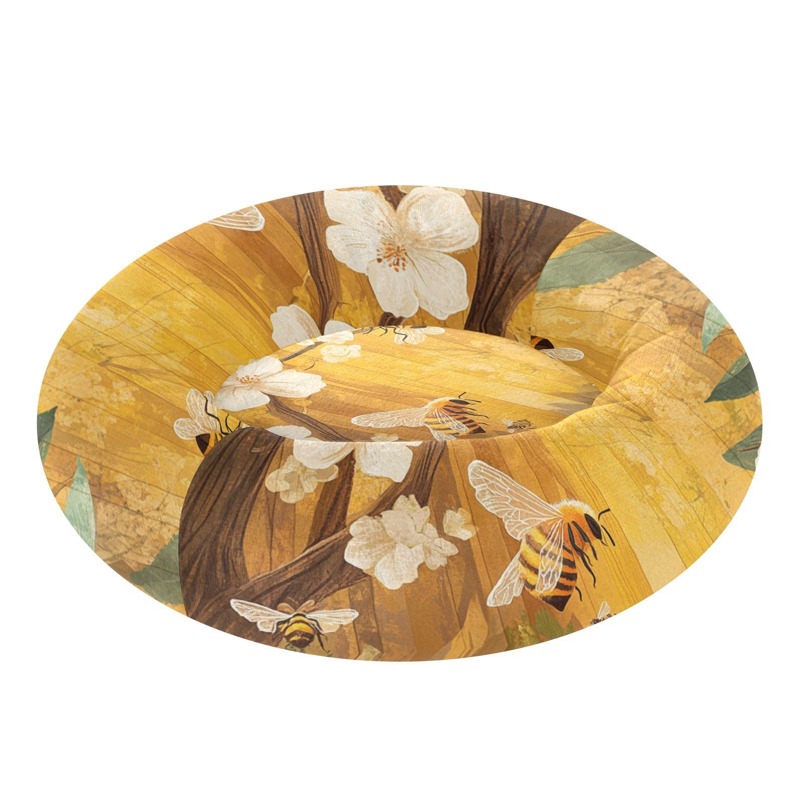 Lit en bois de petite taille pour chien ou chat style épuré jaune abeille