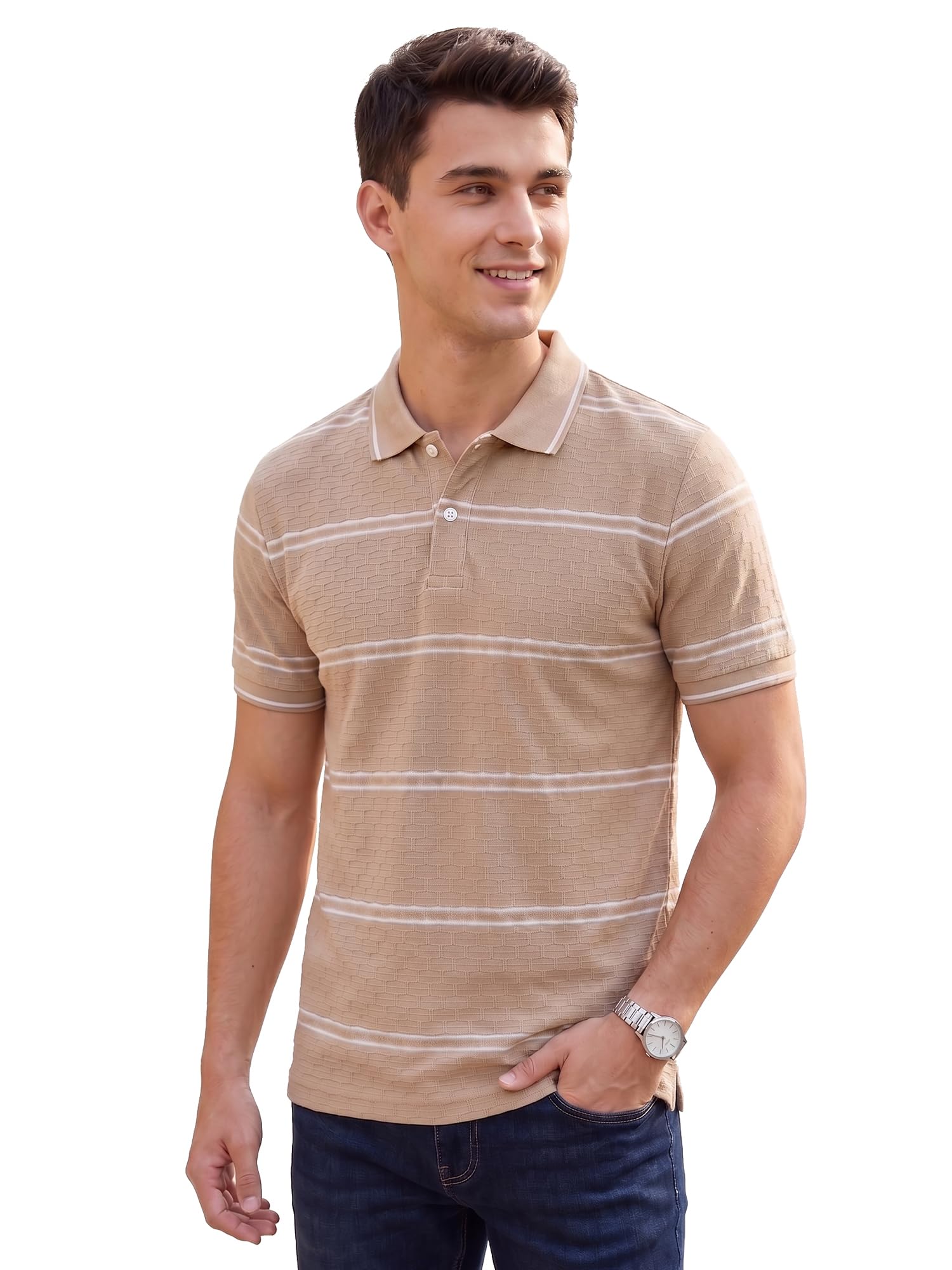 xenovaurban Polo t Shirt for Man | Mens Everyday Casual Polo Neck Tshirt with Collar | Regular fit | Breathable and Soft - POST-STYLE9-THINSTR-PAR-picture-28