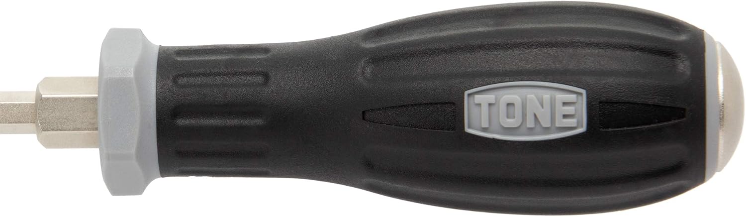 TONE Power Grip Screwdriver (Go Through Type) PGMD-100 Gray (-)1.0x6.0