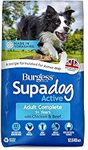 Burgess Supadog Active Chicken and Beef dry dog food for working dogs 12.5 kg