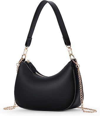 Chelmon Shoulder Bag for Women, Cute Hobo Purses Handbags Retro Clutch Underarm Purse with Chain Strap