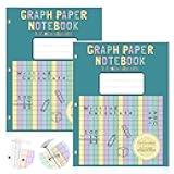 60 Sheet Colored Graph Paper Notebook 8.5