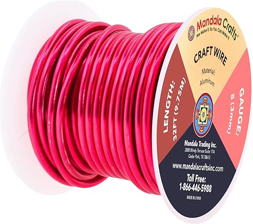 Miniatura 502 de Mandala Crafts - Alambre de aluminio anodizado de calibre 22 para hacer joyas - 121.92 m de alambre flexible de color en tonos pastel - Flexible