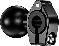 Vista 7 de BRCOVAN Mini base de montaje de aleación de aluminio con bola de TPU de 1 pulgada para rieles redondos de diámetro 0.39 pulgadas, 0.47 pulgadas
