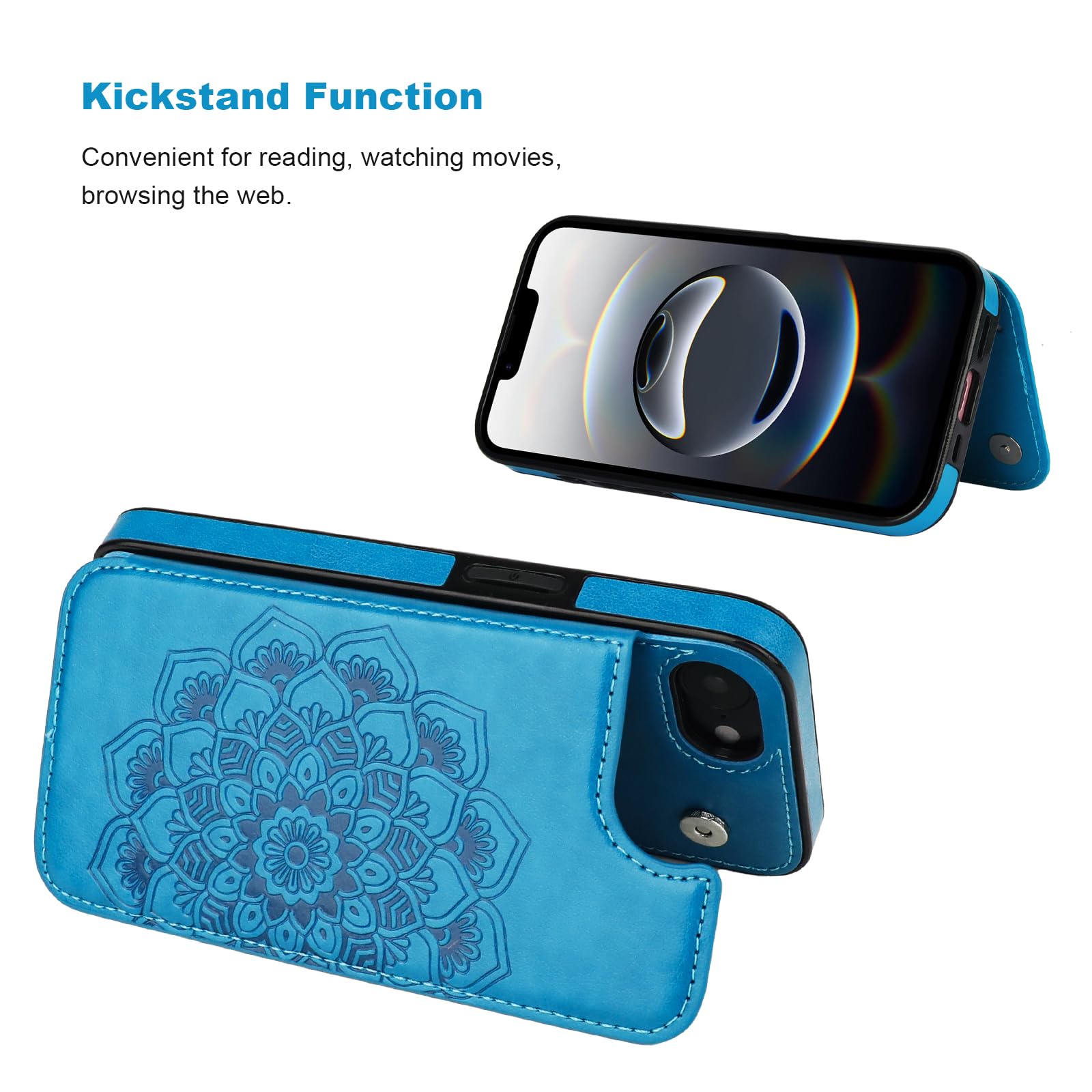 TECHGEAR IPhone 16e Leather Wallet Case, Protective Flip Case Cover [RFID BLOCKING] Wallet Card