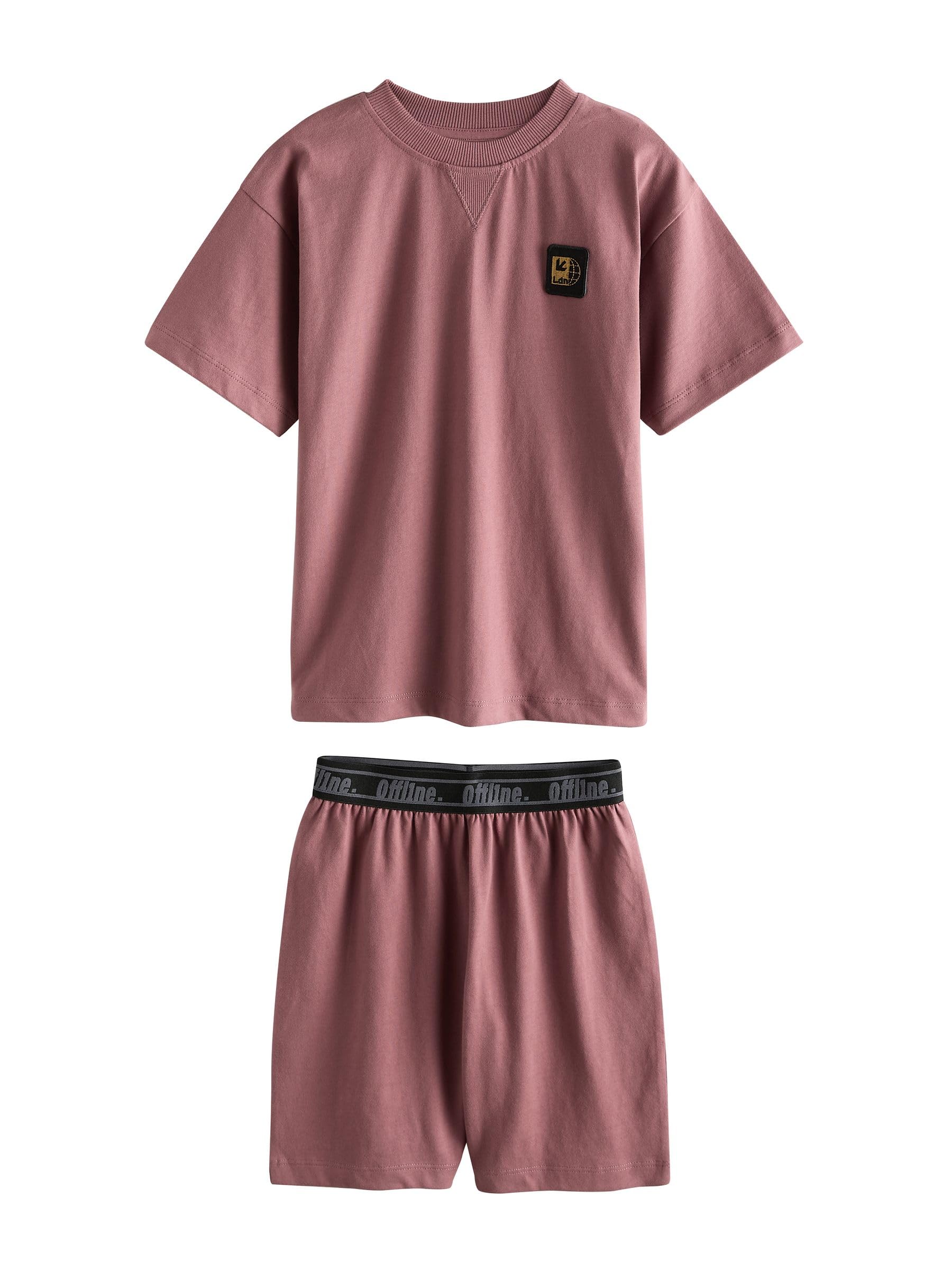 NEXT Ragazzo Confezione da 2 Pigiami Corti | Bambino, Standard, Mid Rise, Pull On, 100% cotone
