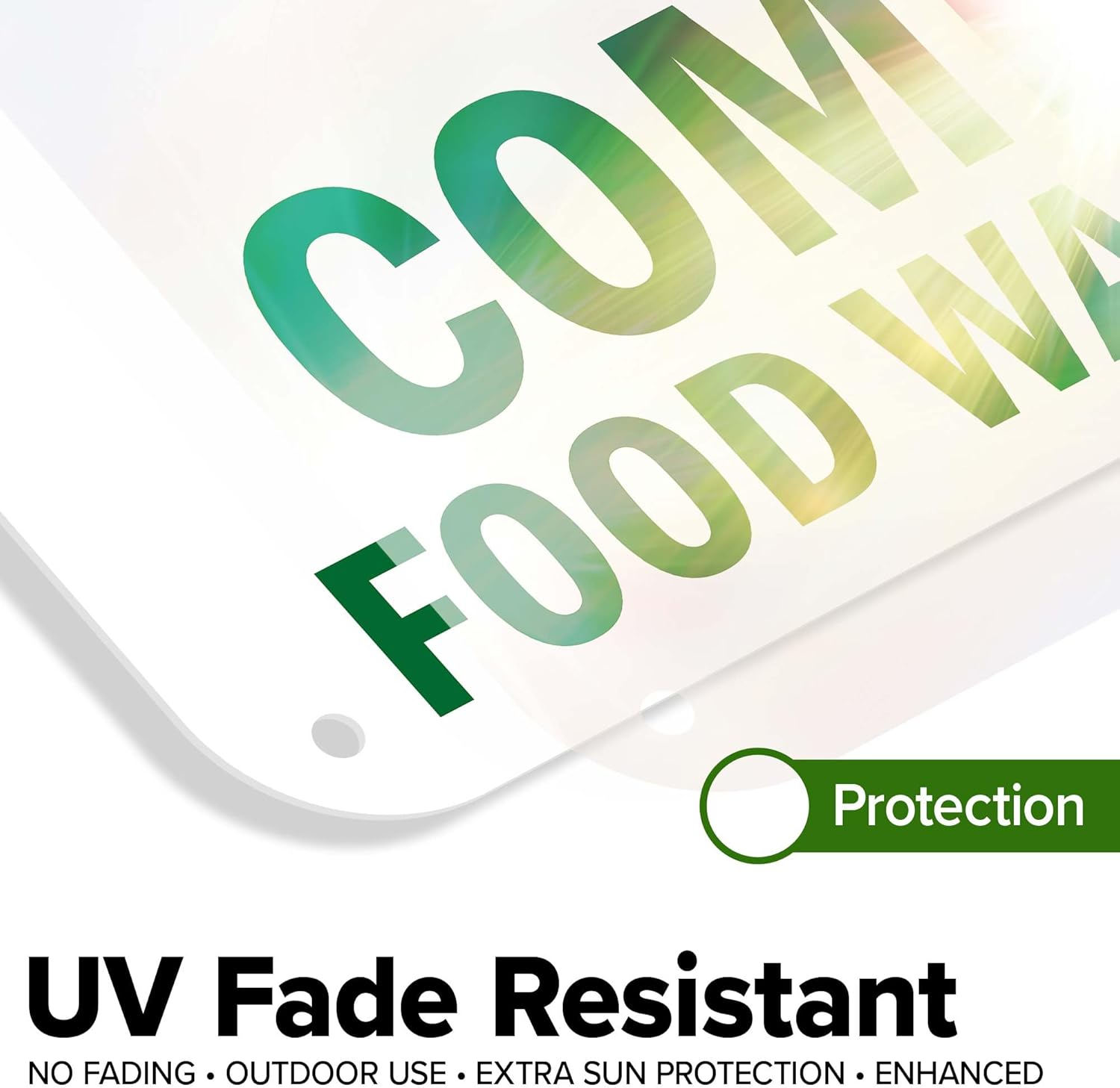 Compost Food Waste Only Sign, 12x18 Inches, 55 mil thick HDPS (high density polystyrene), Made in USA by My Sign Center