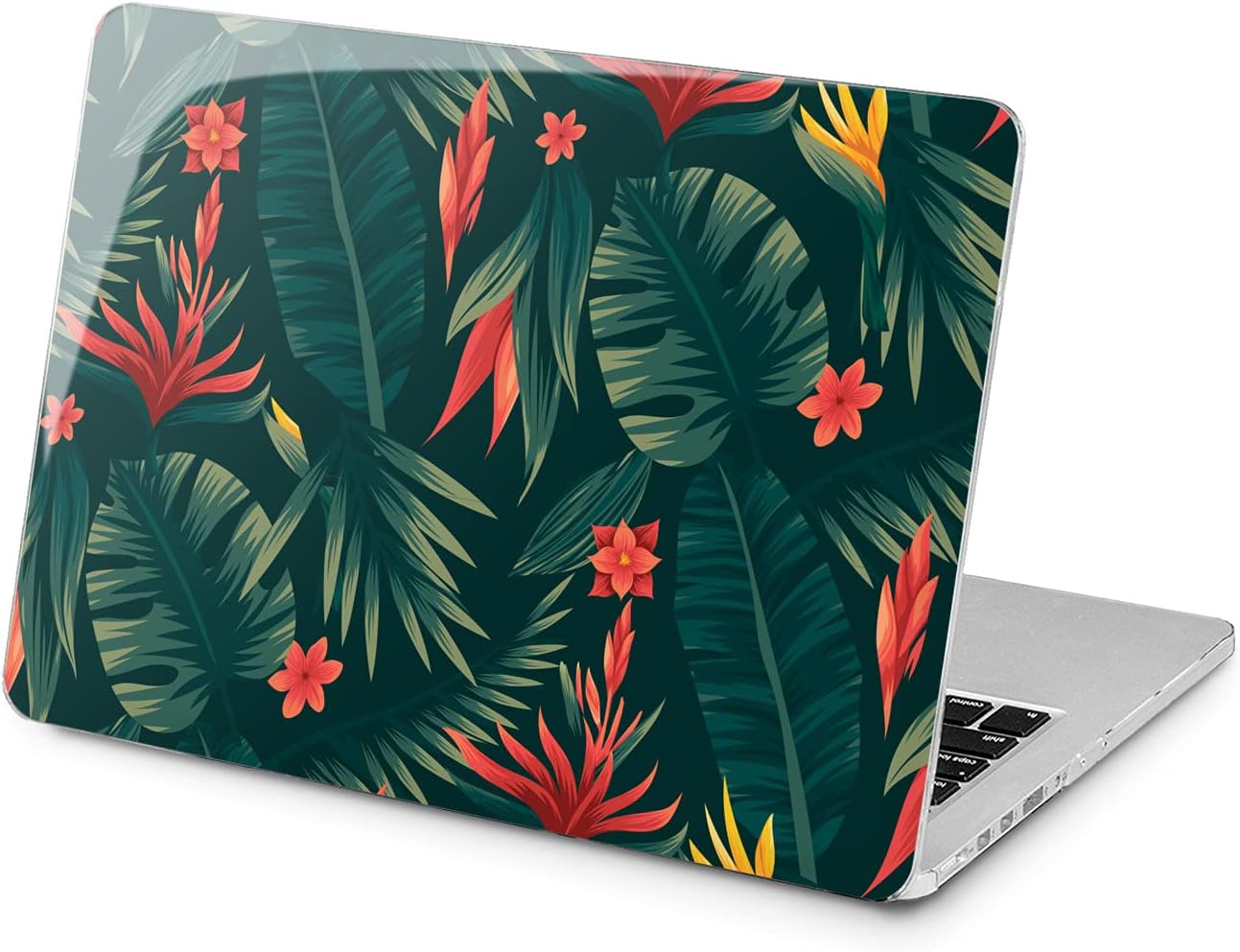 Hard Case Compatible for MacBook Pro 16 14 M3 M2 2023 M1 Pro 13 2022 Air 13 2021 Retina 2020 Mac 11 12 Leaves Print Tropical Laptop Design Birds Painted Cover Cute Palm Parrots Protective