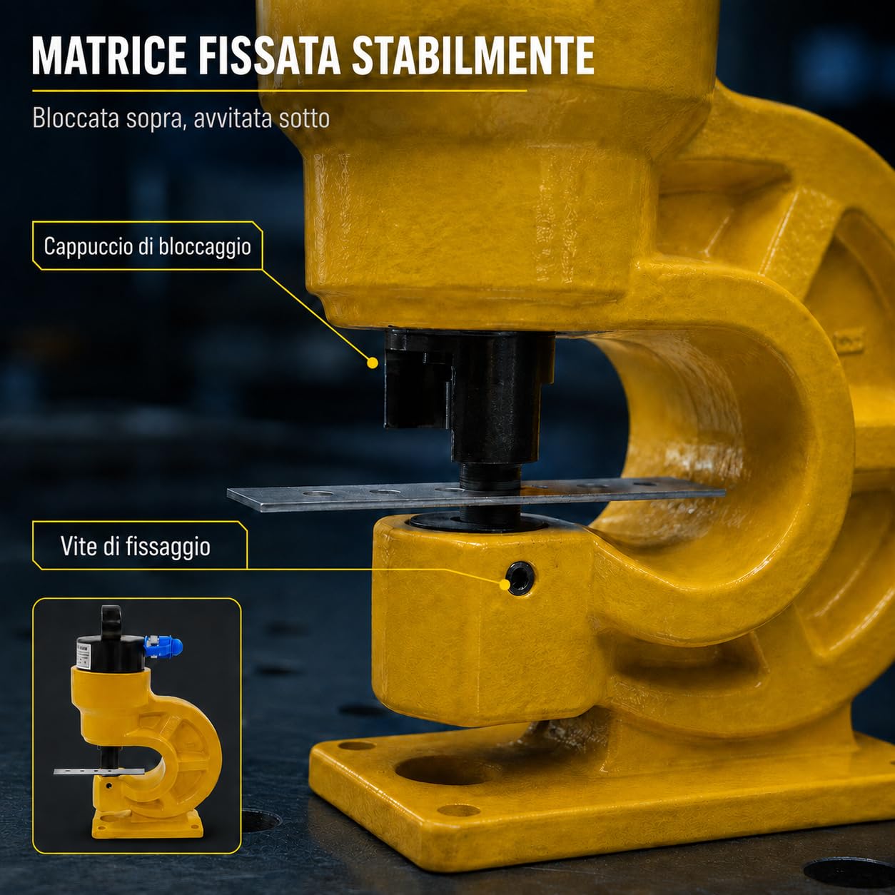 Hydraulic Punch CH-60 31T - Set di perforatori idraulici, con chiave a brugola, per rame piatto L e H, apertura 1/2", 5/8", 3/4"