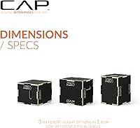 Vista 4 de CAP Barbell Caja pliométrica 3 en 1 Múltiples estilos y tamaños