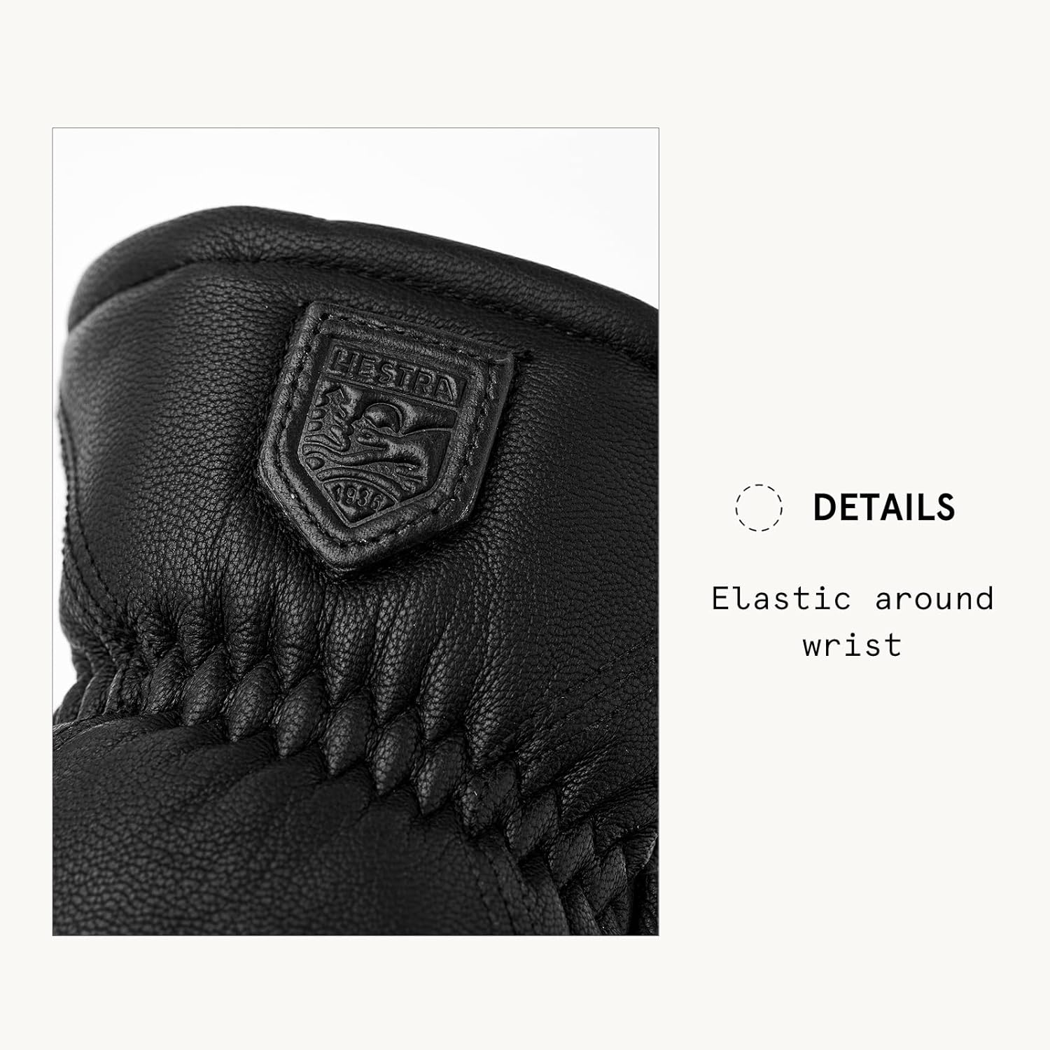 Hestra Unisex Leather Box Mitt, Leather Winter Ski Mittens for Alpine Skiing & Cold Winter Weather for Men & Women - Image 4