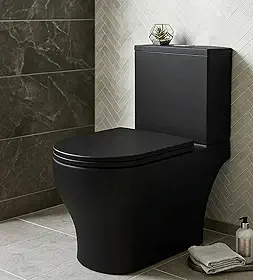Vaso Sanitário com Caixa Acoplada Barocco Premium Acqua Preto Matte