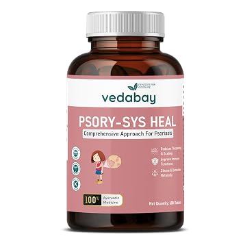 Psoriasis Management Capsules, Approved by Ministry of Ayush, Government of India, Helps in Redness, Itchy Skin, Scaling & Skin Disorders, Normalise Skin Immune System - 60 Capsules