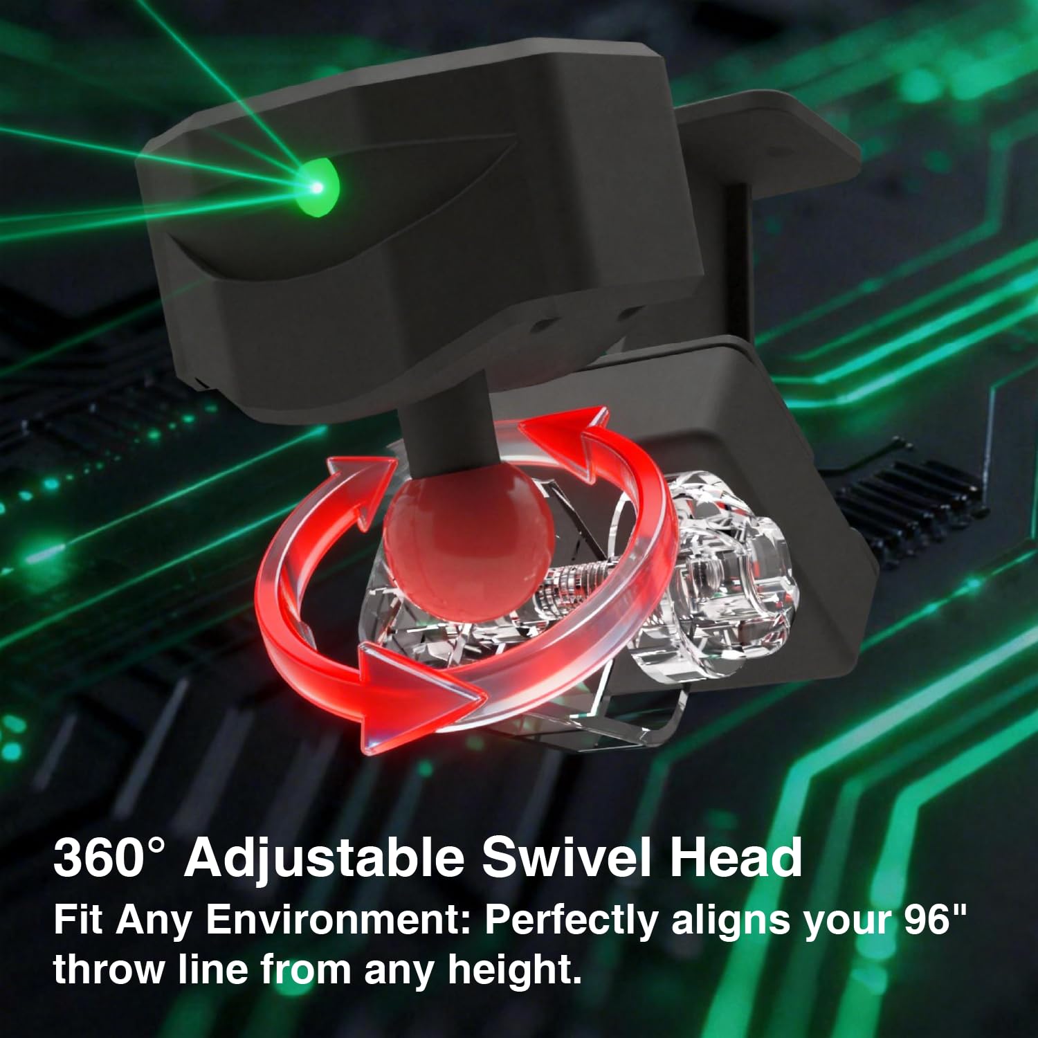 FunVision Ligne de lancer de fléchettes laser verte 360° avec batterie rechargeable USB