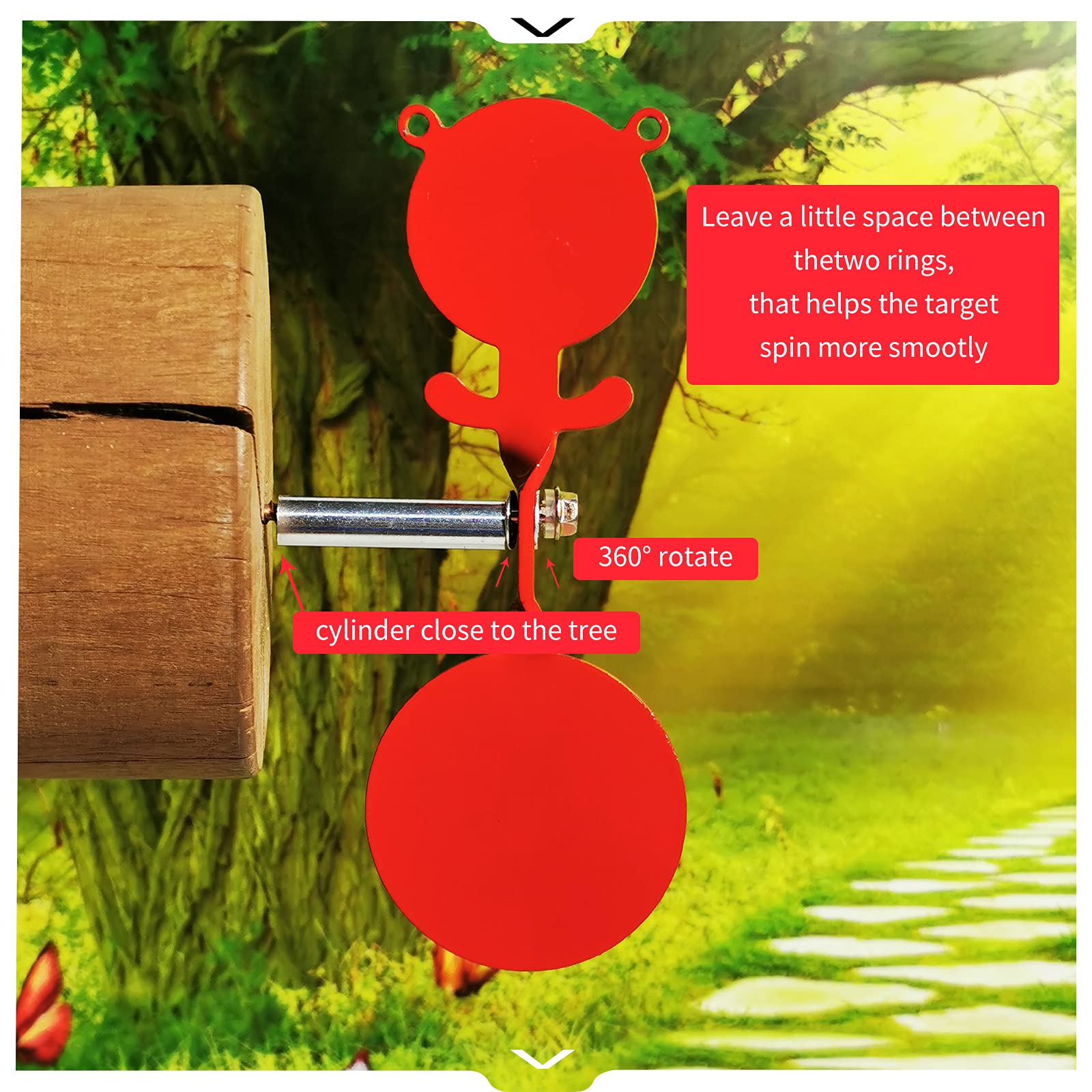 Airgun Plinking Targets - Bird & Bear Head Spinner Targets For BB Gun Practice