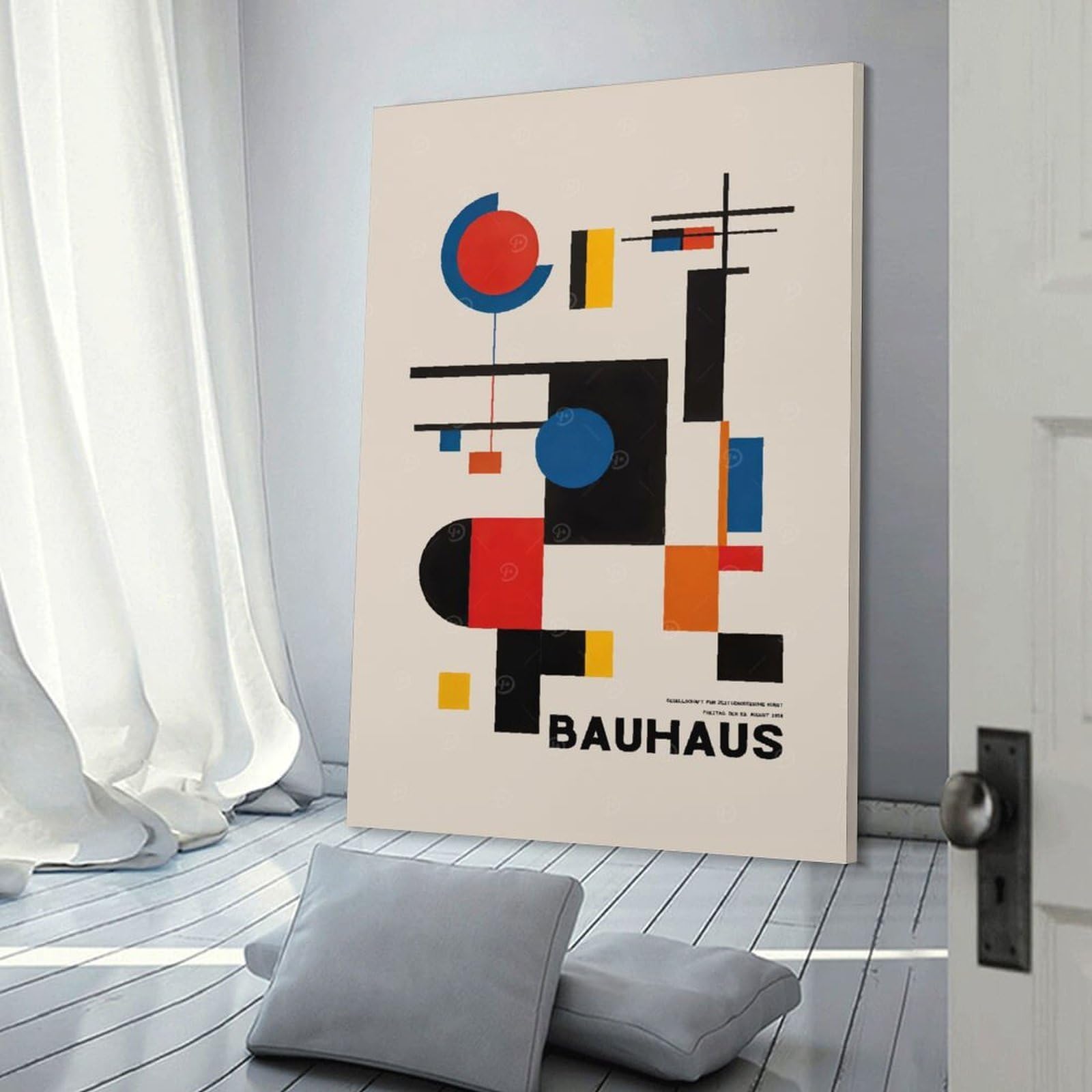 Junmoney Room Decor Wall Art Bauhaus Geometric, 08x12inch(20x30cm), for Gallery Wall Layouts in Home Or Office, Home Wall Art for Statement Displays