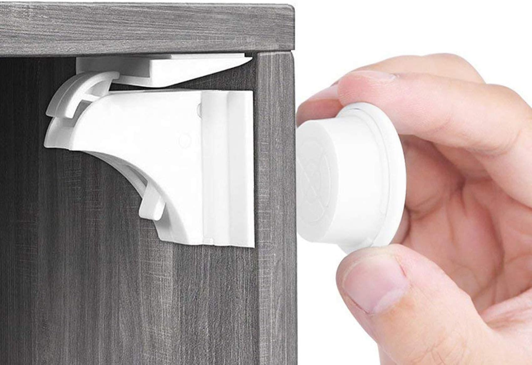 Child Safety Magnetic Cabinet Locks(20 Locks + 3 Keys), Baby Proof, No Tools Or Screws Needed - Norjews