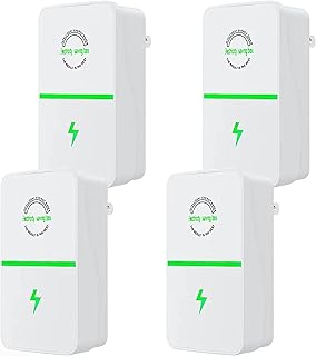 JSvsza Économie D'énergie, 28KW Home Electricity Saving Box Energy Saver Stabilise la Tension 90‑250V avec Condensateur, 4pack
