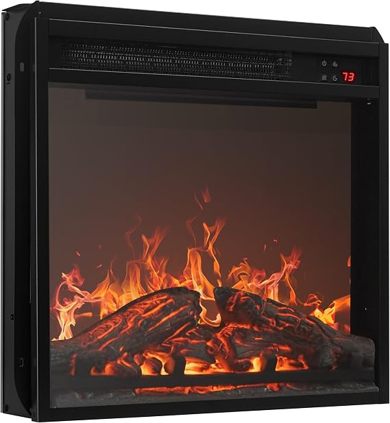 BELLEZE 18 Electric Fireplace Heater - Black