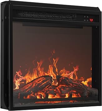 BELLEZE 18 Electric Fireplace Heater - Black