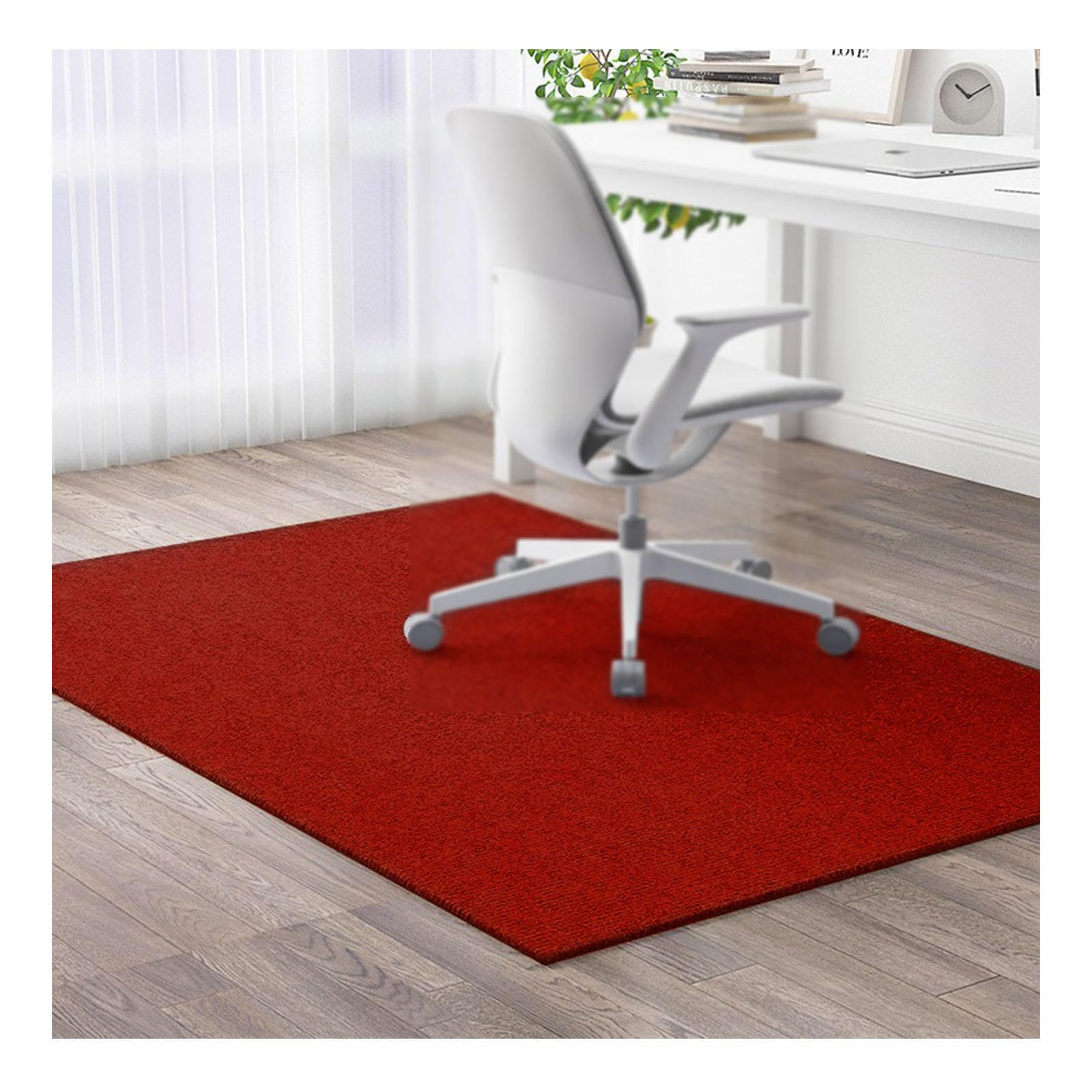 Tappeto Salvapavimento Retro Antiscivolo, Facile Da Pulire, Tagliabile Su Misura Adatto per Scrivanie, Uffici e Abitazioni,WineRed-80×120cm/31.50×47.24in