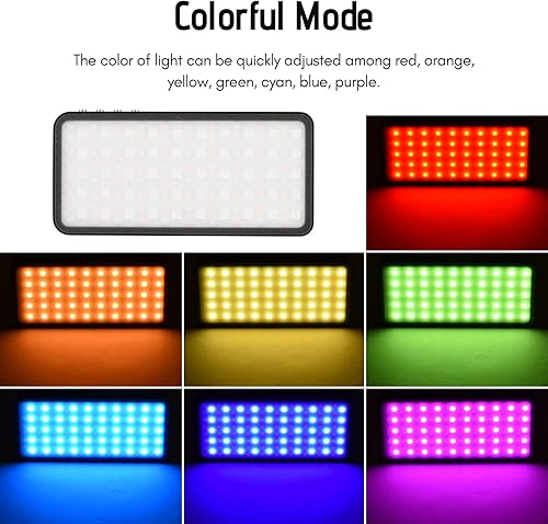 Miniatura 2 de Panel de luz de video portátil RGB LED 3000K-6500K brillo regulable 30 efectos especiales CRI 95 para grabación de video fotografía de productos