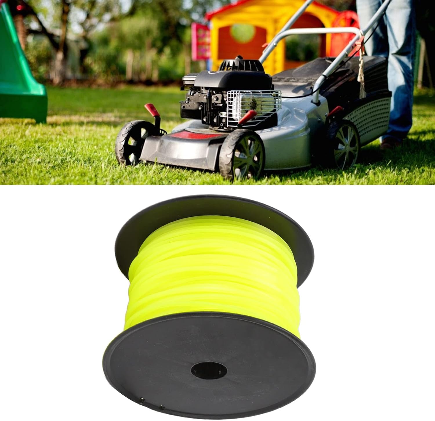 review Gaeirt Lawn Mower String Cord, Lawn Mower Line 3mm Quadrate Nylon for Farm(100 metres)