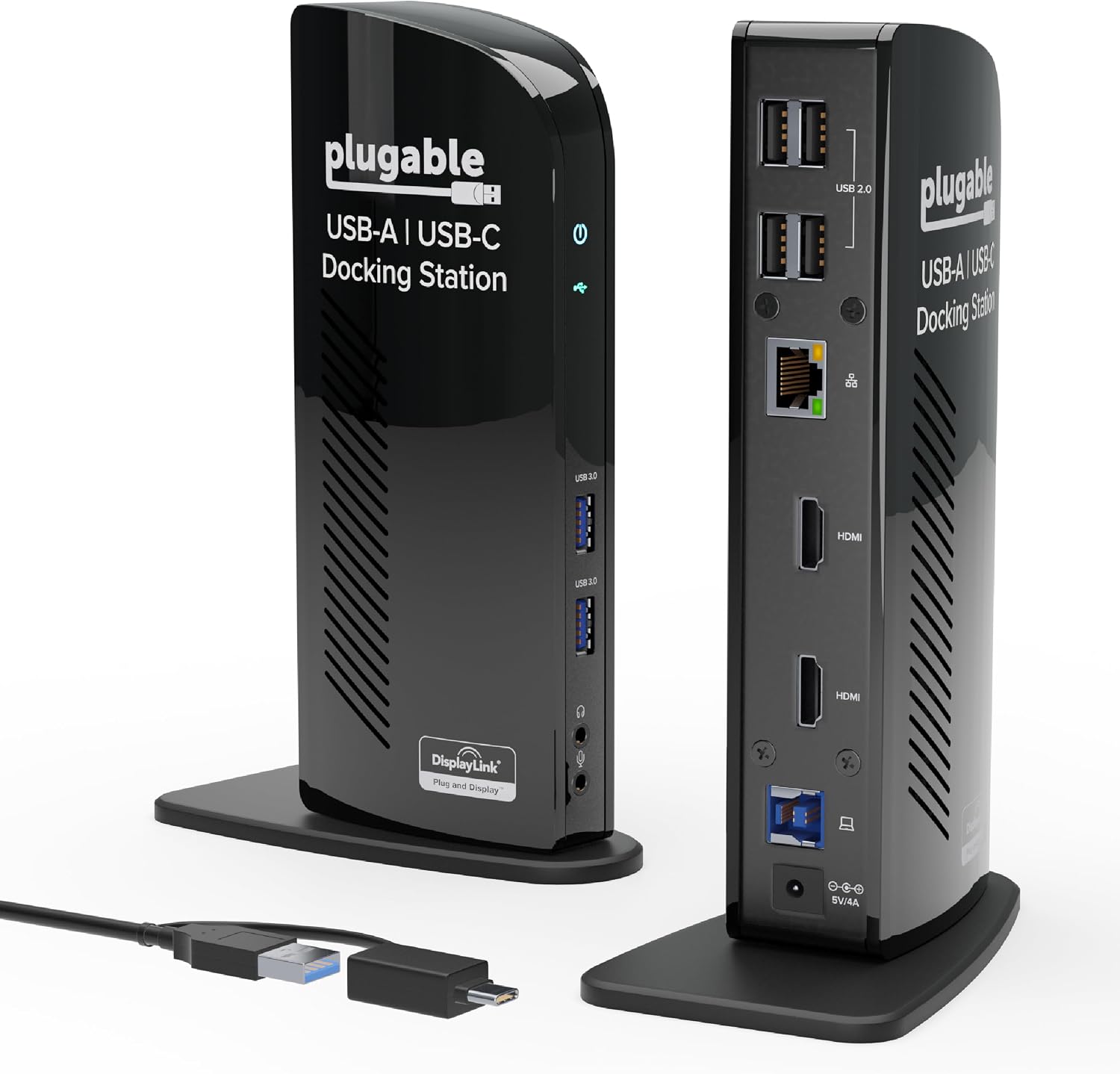 USB 3.0 Universal Laptop Docking Station, Dual HDMI Monitor | for Windows and Mac (Driver Required), USB 3.0 or USB-C, 2x HDMI, Gigabit Ethernet, Audio, 6 USB Ports UD-3900