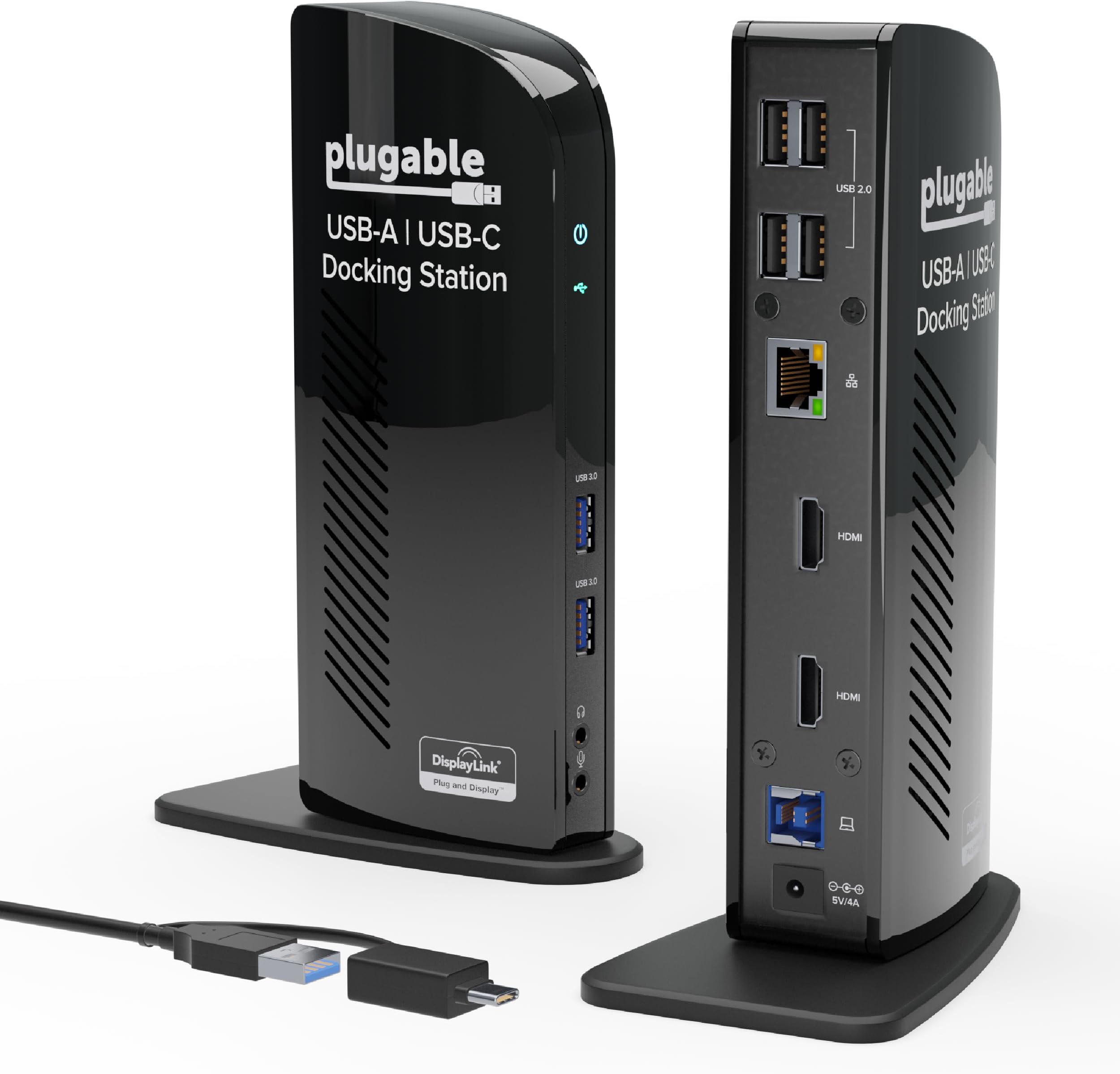 Universal Laptop Docking Station Dual HDMI Monitor for Windows and Mac (Driver Required), USB 3.0 or USB-C, 2X HDMI, Gigabit Ethernet, Audio, 6 USB Ports (UD-3900)