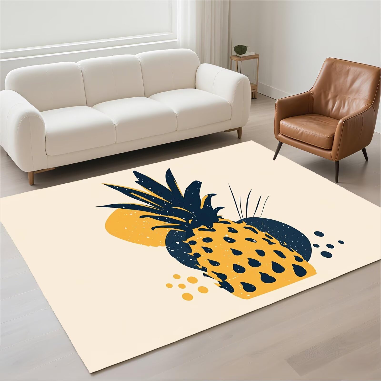 Tapis de salon lavable et antidérapant crème 160x230cm fini les tapis qui glissent