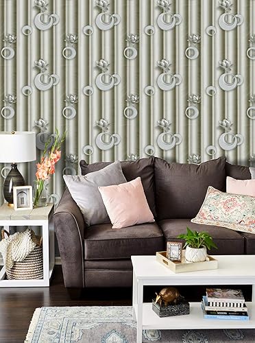 Miniatura 3 de Papel pintado 3D para pared, hojas tropicales, despegar y pegar, empalme gris, dorado, azul, hoja extraíble, papel auto-adhesivo para pared