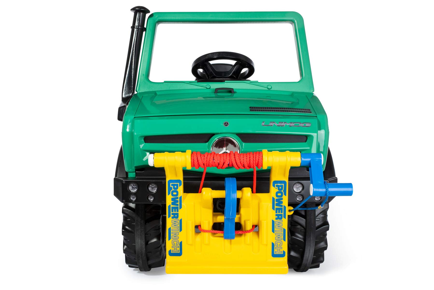 ROLLY TOYS- Mercedes-Benz Auto RollyUnimog Forst Edition 2020 (unimog, Veicolo a Pedale), incl. RollyPowerwinch, Sedile Regolabile, Pneumatici silenziosi, Singolo, Colore Verde Menta, Grande, 038244